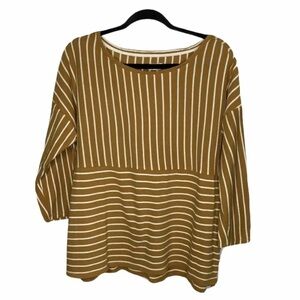 Maison Jules Womens Striped Blouse